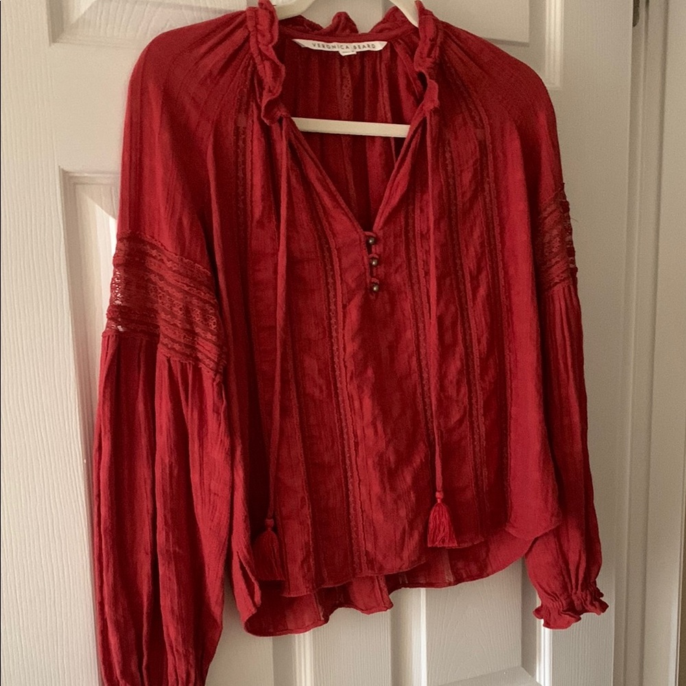 Veronica Beard Maroon top